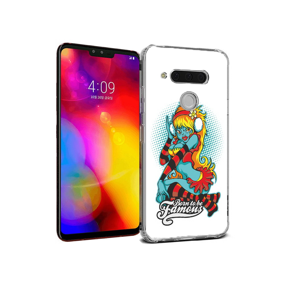 

Чехол MyPads Tocco для LG V40 ThinQ нарисованная девушка в наушниках (PT121590.74.498), Прозрачный, Tocco