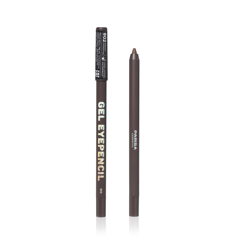 Карандаш для глаз Parisa Cosmetics Gel Eyepencil гелевый тон 802 Коричневый 1,2 г карандаш для губ love generation lip pleasure гелевый стойкий 06 коричневый 1 35 г