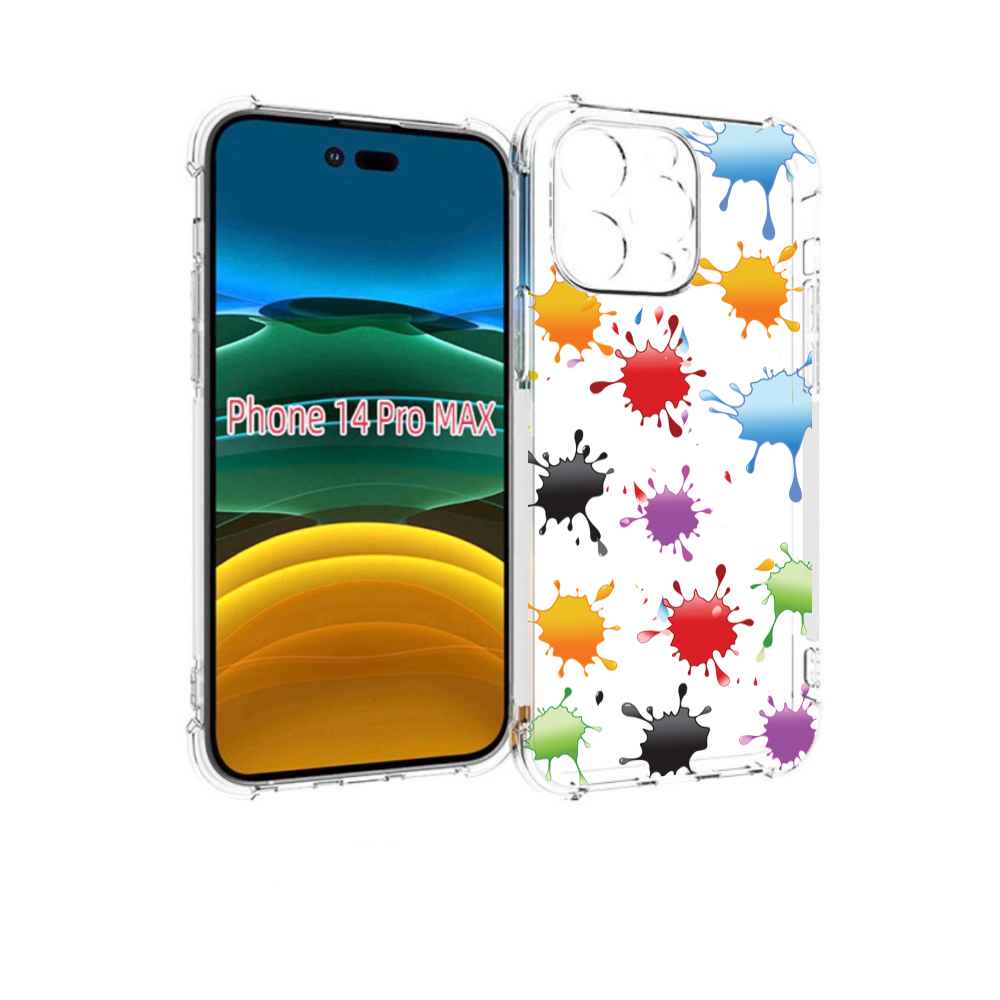 

Чехол MyPads кляксы для iPhone 14 Pro Max, Прозрачный, Tocco