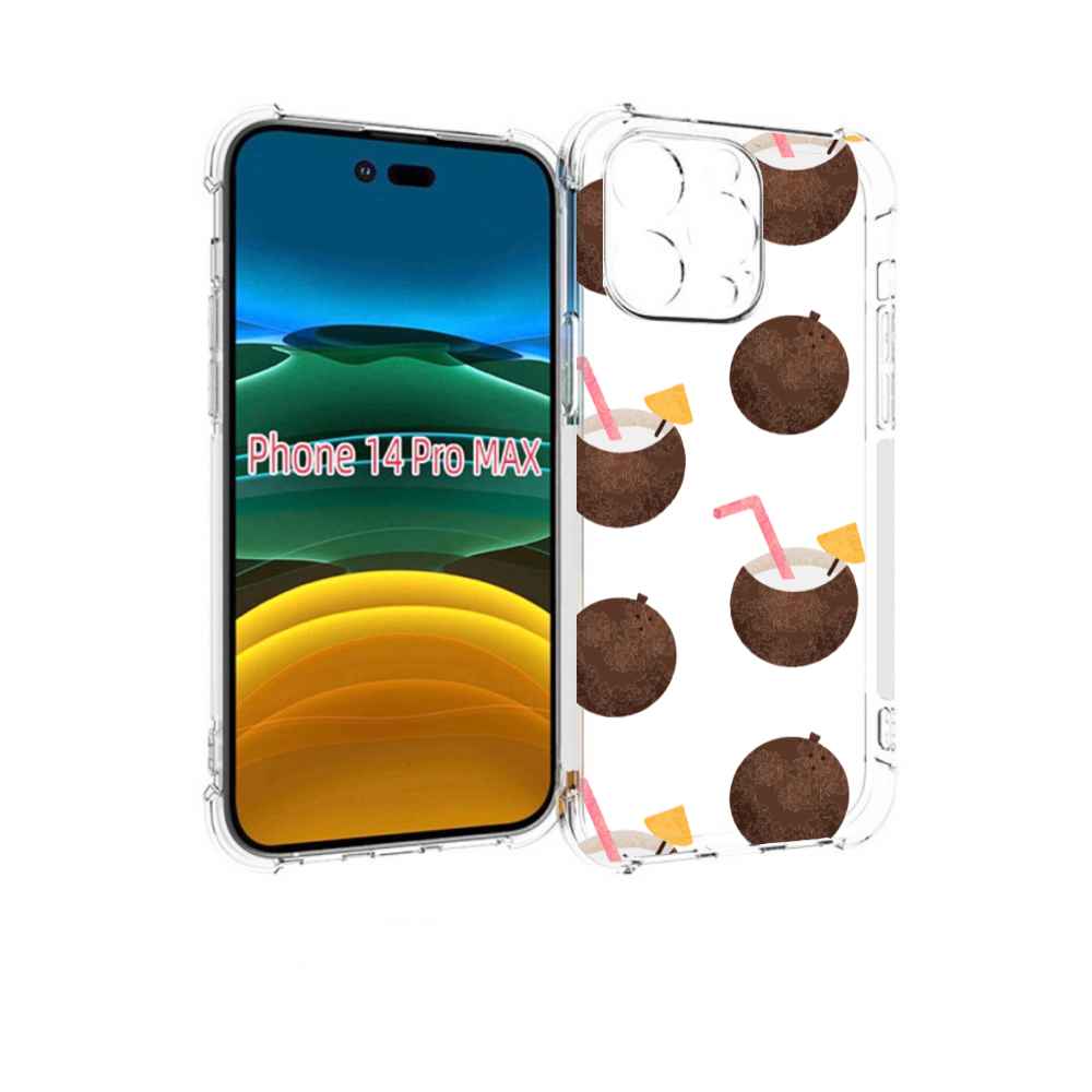 

Чехол MyPads кокосики для iPhone 14 Pro Max, Прозрачный, Tocco