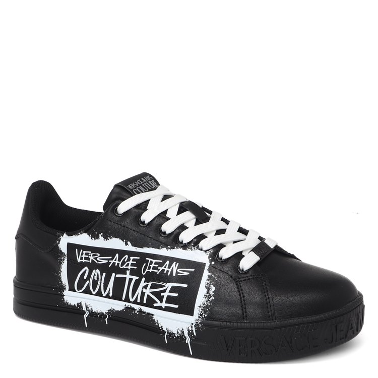 

Кеды мужские Versace Jeans Couture 75YA3SKC черные 42 EU, Черный, 75YA3SKC