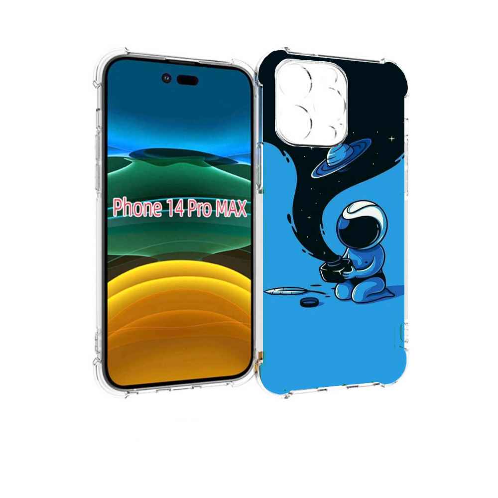 

Чехол MyPads космос из черной краски для iPhone 14 Pro Max, Прозрачный, Tocco