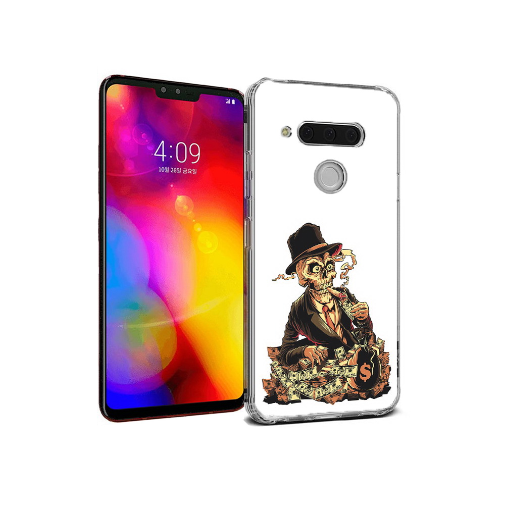 

Чехол MyPads Tocco для LG V40 ThinQ нарисованный череп с сигаретой (PT121590.74.515), Прозрачный, Tocco