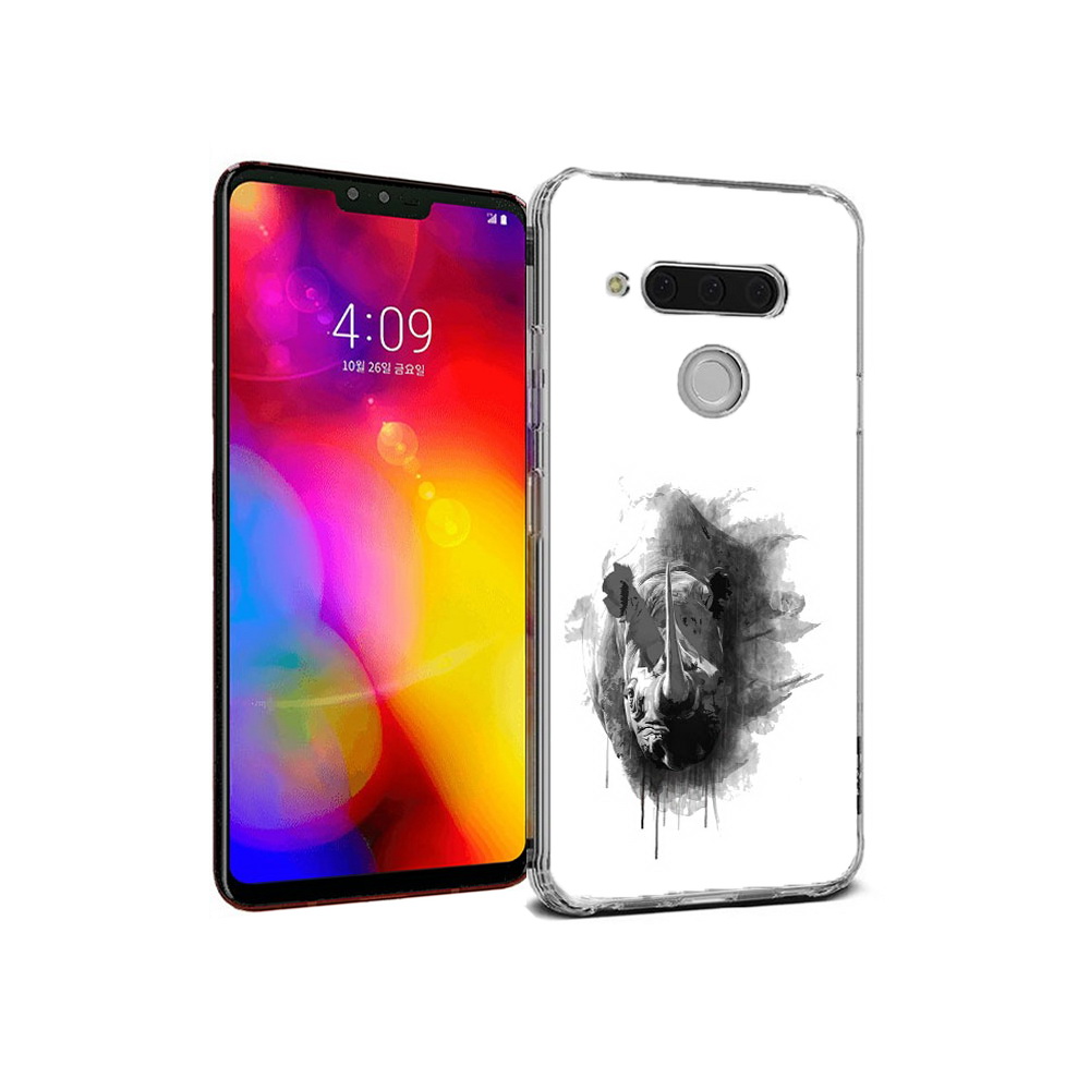 

Чехол MyPads Tocco для LG V40 ThinQ носорог (PT121590.74.523), Прозрачный, Tocco