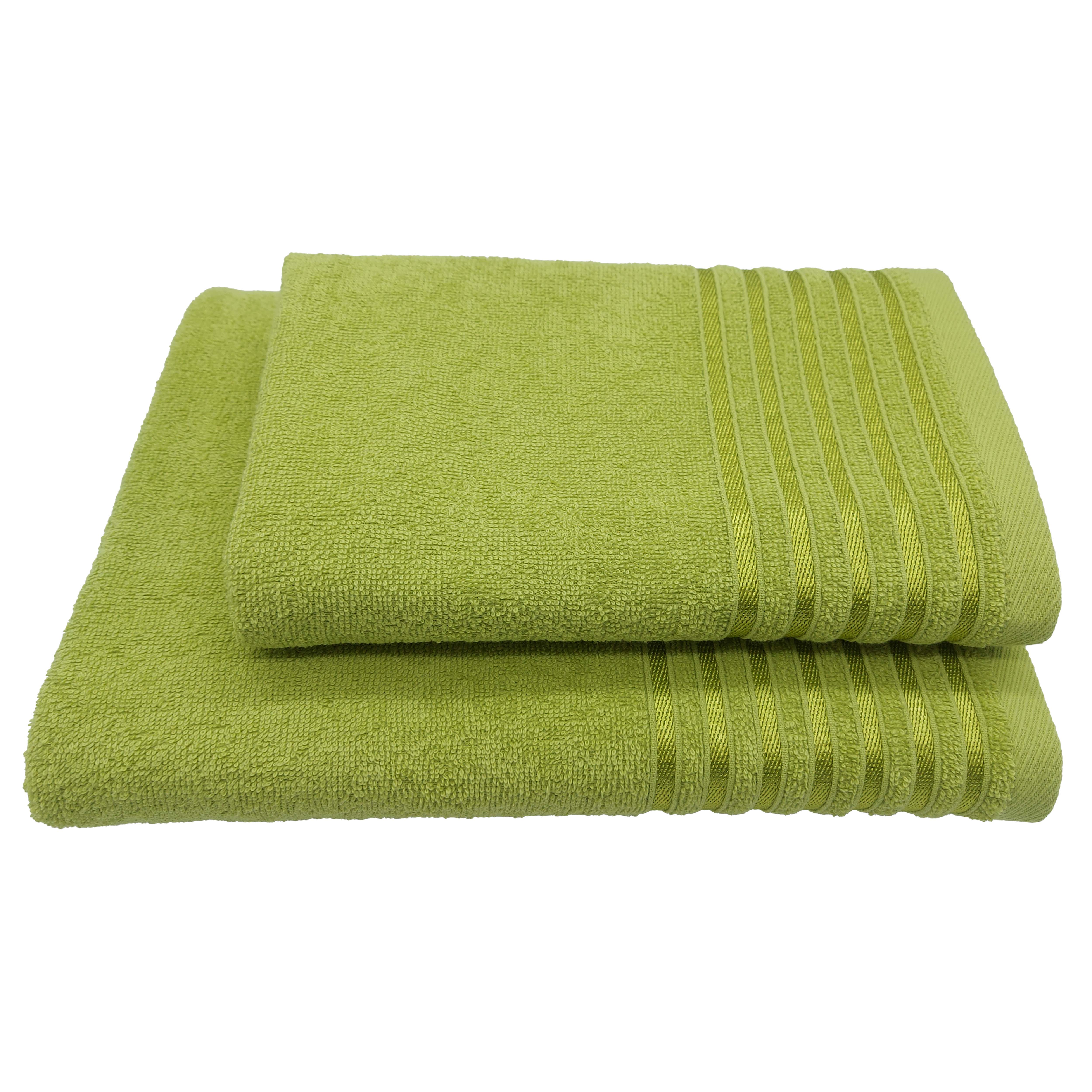 Набор из 2-х махровых полотенец Casa Conforte Бриз зеленый размеры 50x80см70x130см