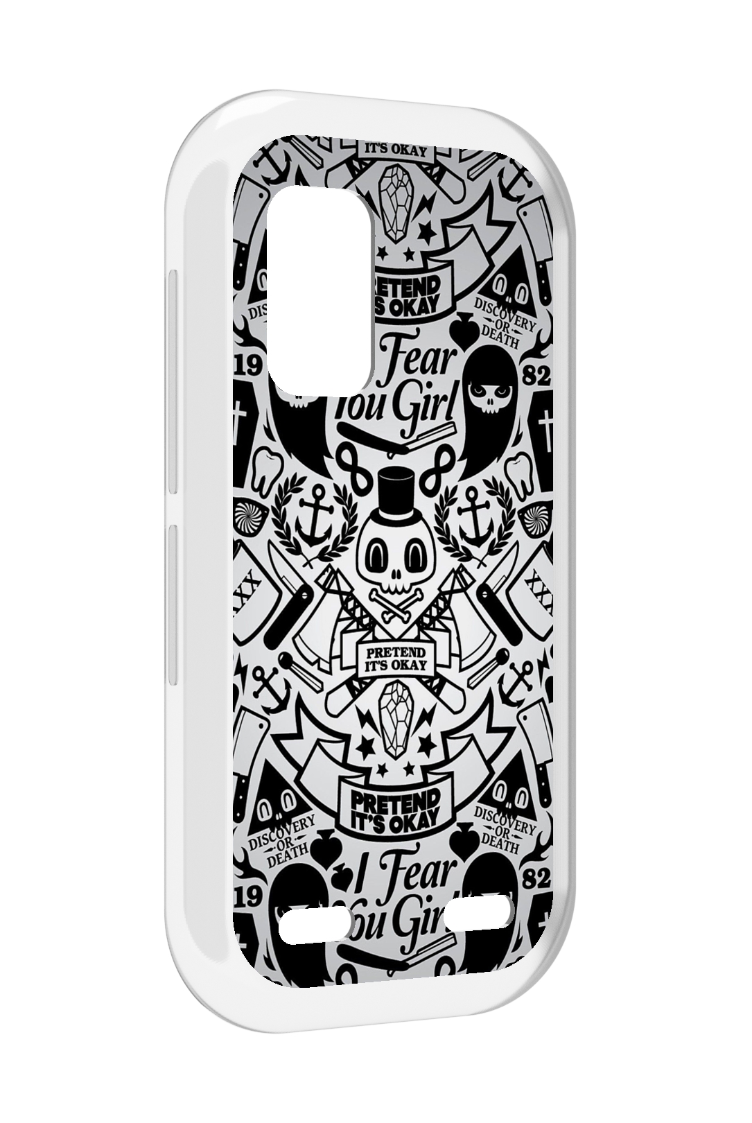 

Чехол MyPads готический-принт для UleFone Armor X10 / X10 Pro, Прозрачный, Tocco