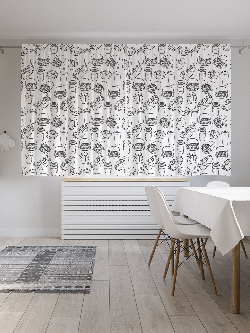 

Шторы JoyArty с фотопечатью "Хот-дог с напитком" из сатена, 290х180 см, Хот-дог с напитком