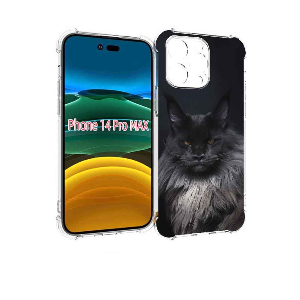 

Чехол MyPads кошка меин кун 2 для iPhone 14 Pro Max, Прозрачный, Tocco