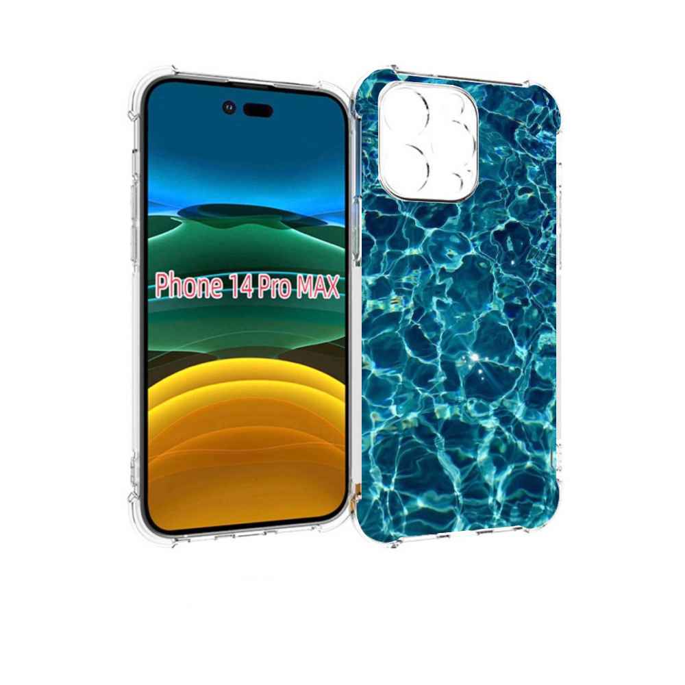 

Чехол MyPads красивая голубая вода для iPhone 14 Pro Max, Прозрачный, Tocco