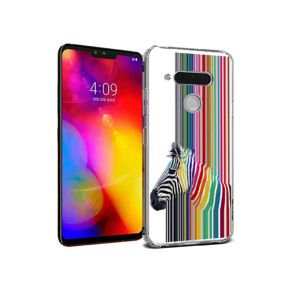 

Чехол MyPads Tocco для LG V40 ThinQ радужная зебра (PT121590.74.565), Прозрачный, Tocco