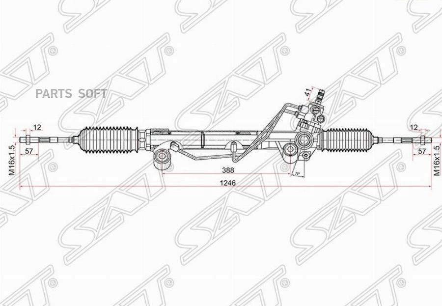 

SAT ST-44200-60230 Рейка рулевая Toyota Land Cruiser Prado ##J150 09- LHD 1шт