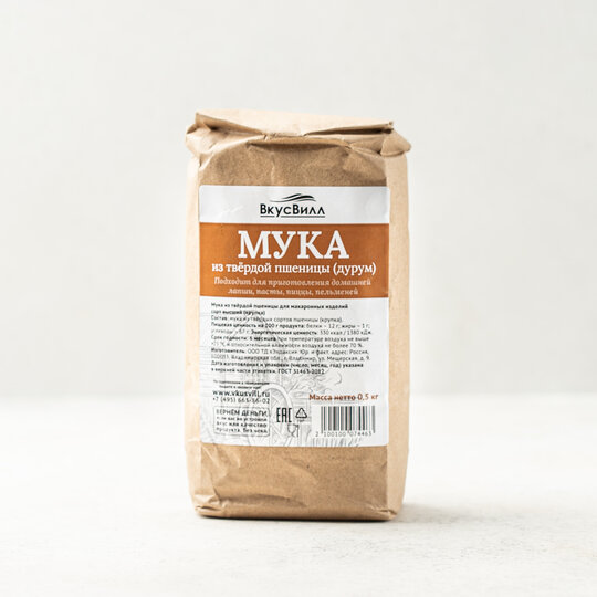

Мука ВкусВилл из твердой пшеницы крупка 500 г