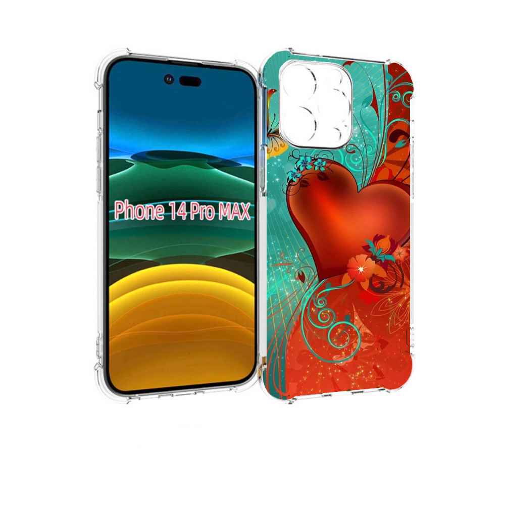 

Чехол MyPads красивые-яркие-сердечки для iPhone 14 Pro Max, Прозрачный, Tocco