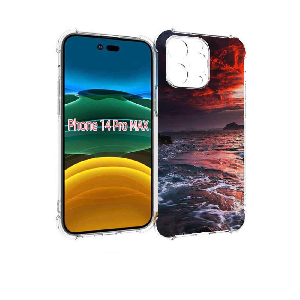 

Чехол MyPads красивый залив для iPhone 14 Pro Max, Прозрачный, Tocco