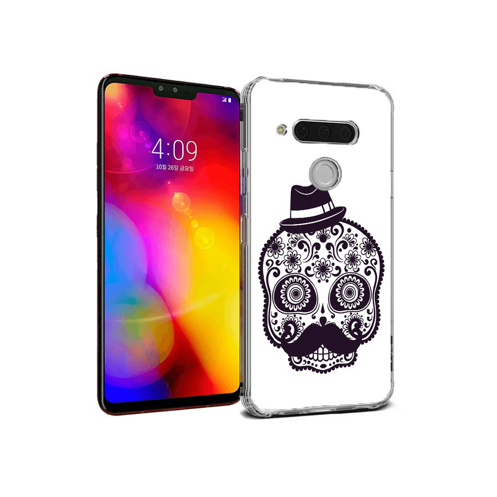 

Чехол MyPads Tocco для LG V40 ThinQ разрисованный скелет (PT121590.74.575), Прозрачный, Tocco