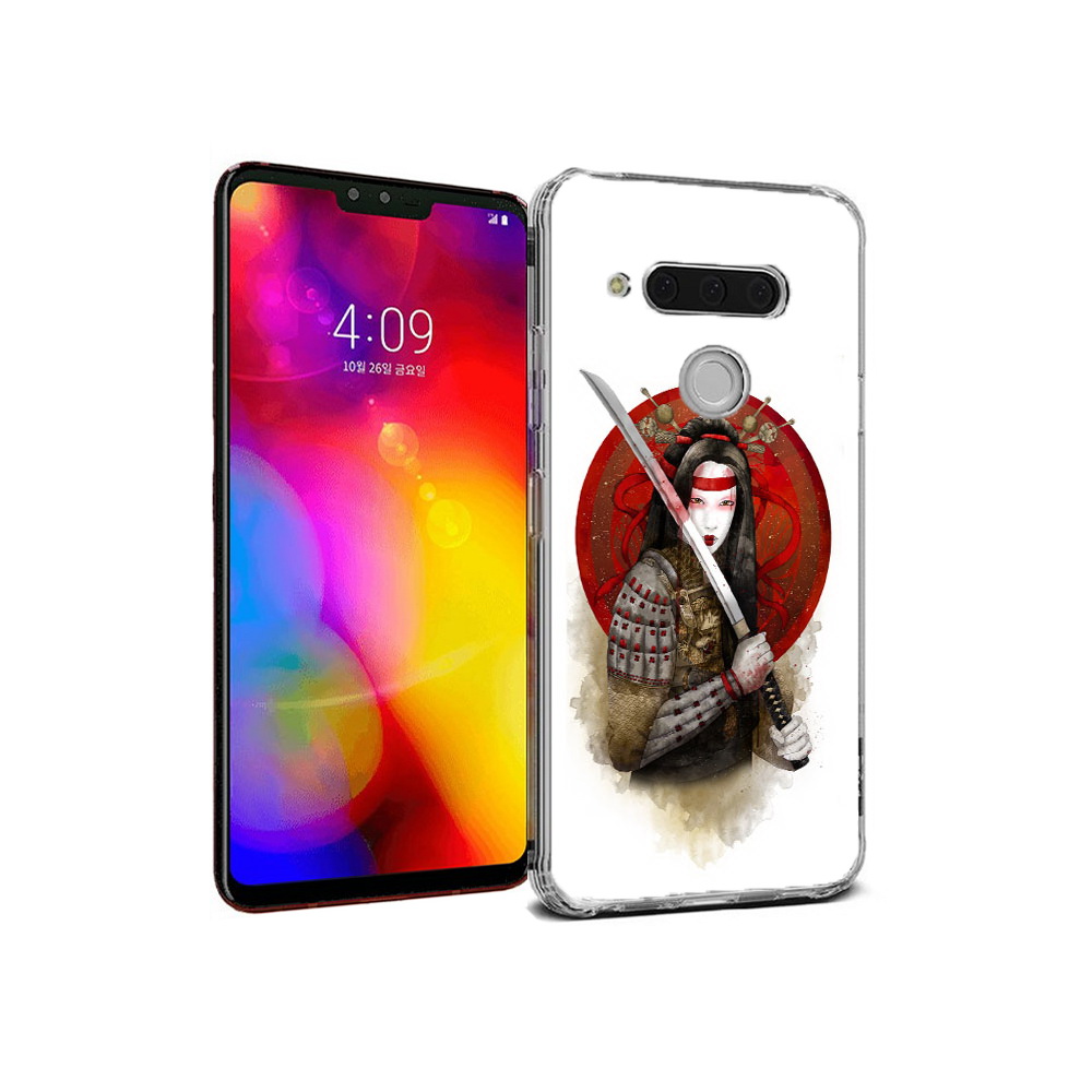 

Чехол MyPads Tocco для LG V40 ThinQ рисованная девушка с катаной (PT121590.74.580), Прозрачный, Tocco