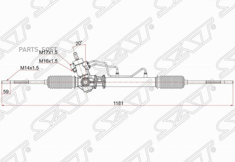 

SAT ST-44250-12560 Рейка рулевая Toyota Corolla 91-02 LHD 1шт