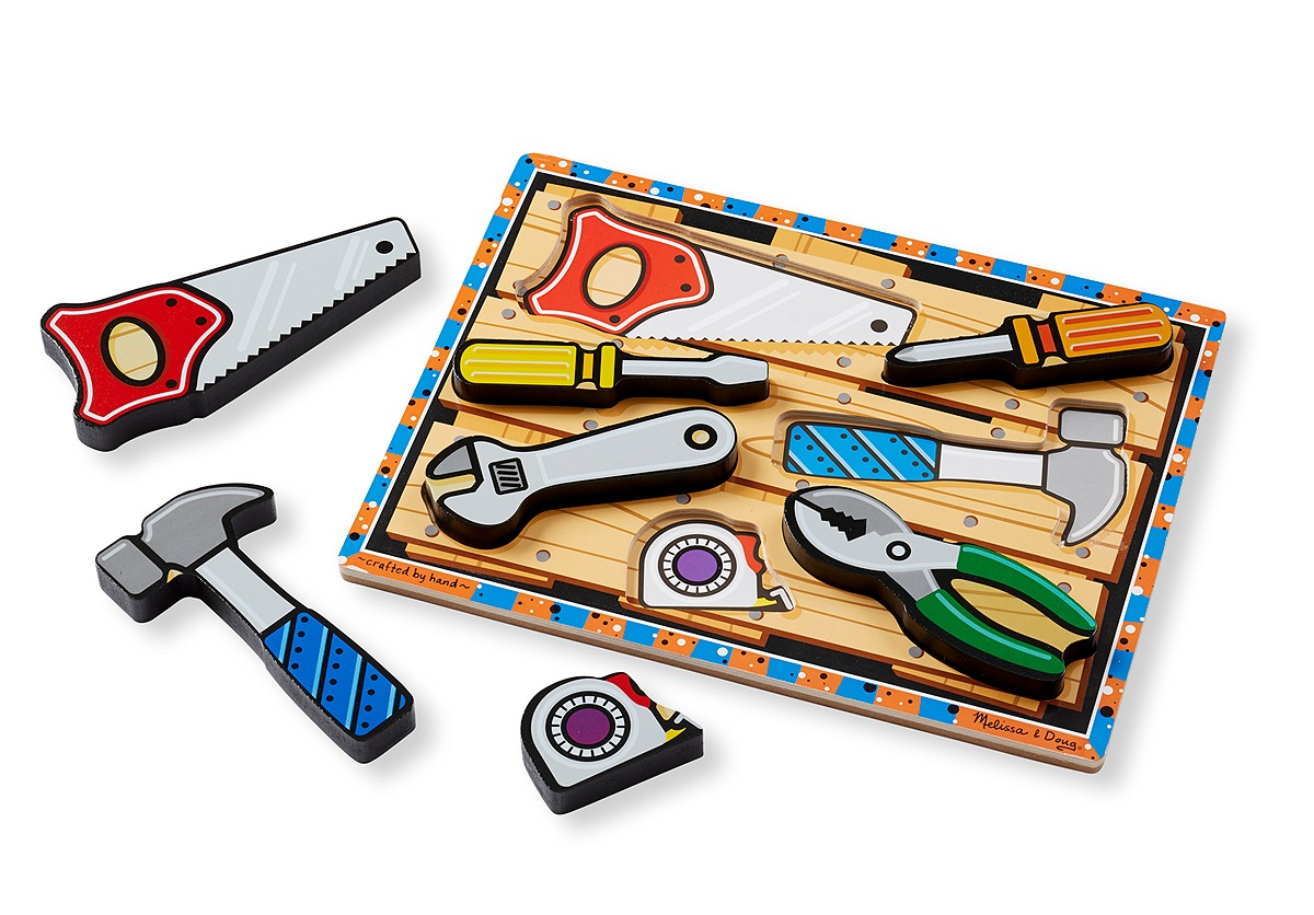

Melissa&Doug Мои первые пазлы – Инструменты, 7 объемных элементов
