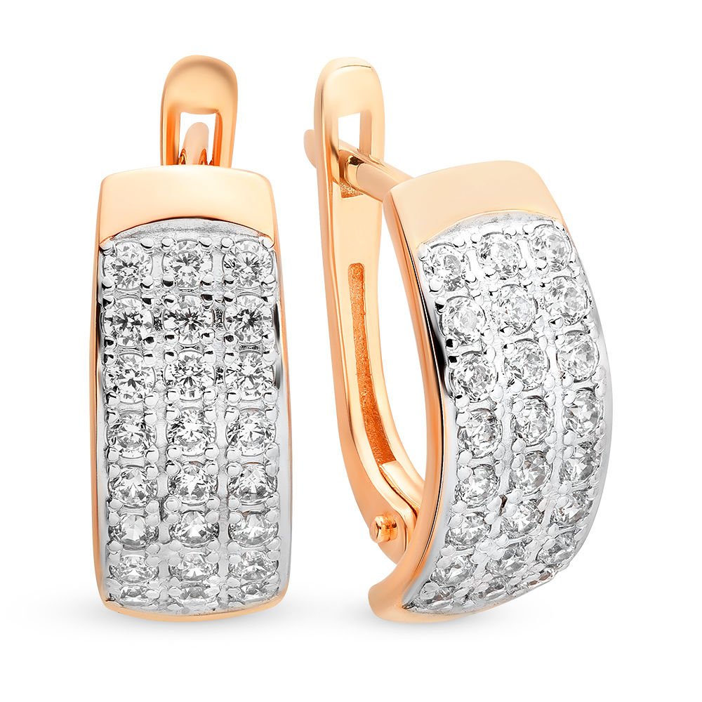 

Серьги из золота 585Gold 4300093327, фианит, 4300093327