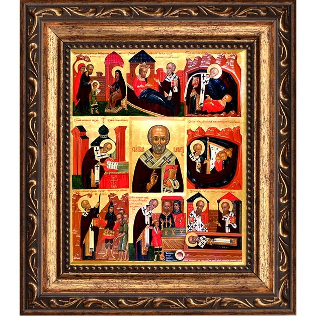 

Николай Чудотворец Вятский (Великорецкий). Икона на холсте.