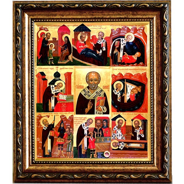 

Николай Чудотворец Вятский (Великорецкий). Икона на холсте.