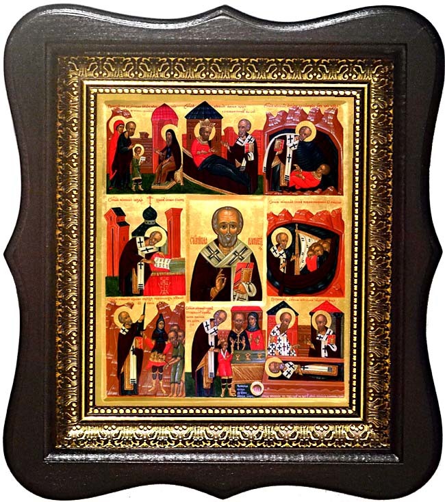 

Николай Чудотворец Вятский (Великорецкий). Икона на холсте.
