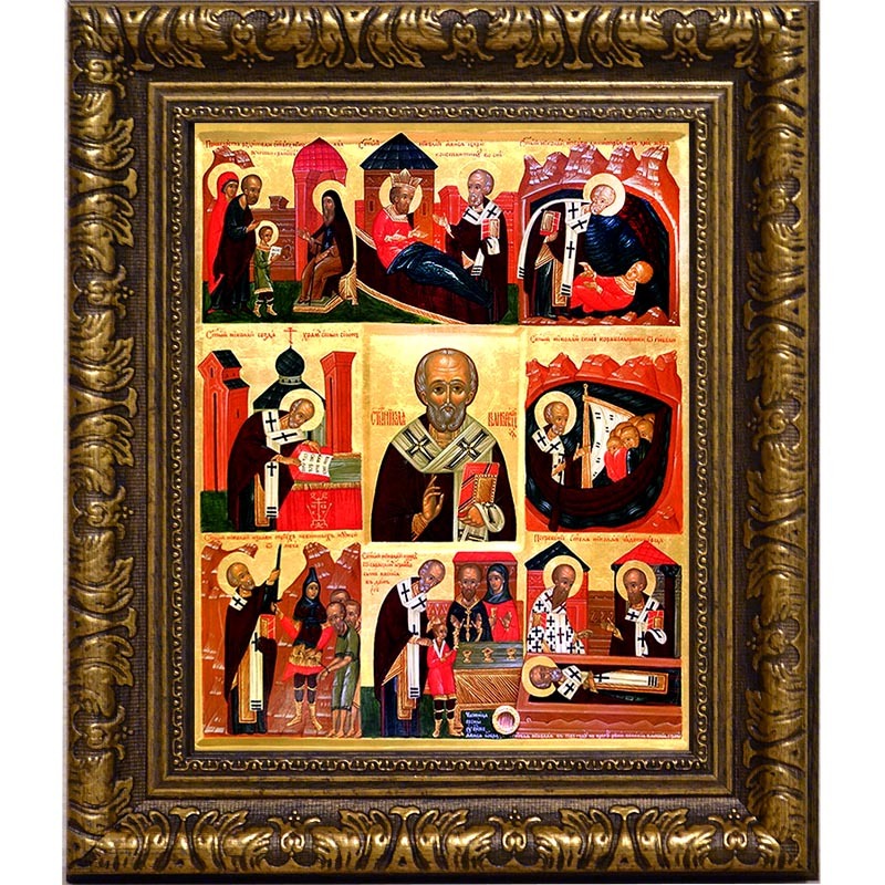 

Николай Чудотворец Вятский (Великорецкий). Икона на холсте.