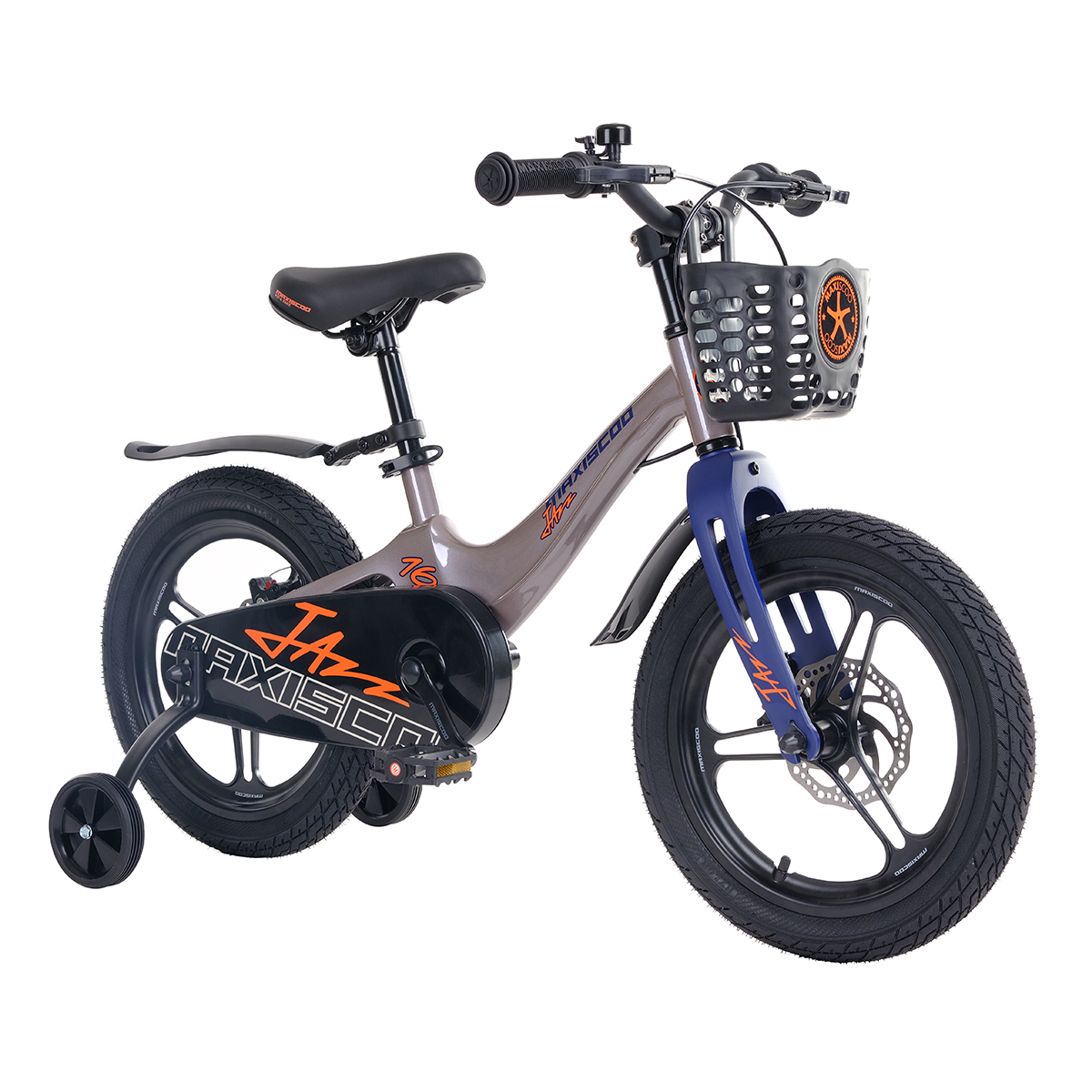 Детский велосипед MAXISCOO Jazz 16 Pro 2024 серый жемчуг велосипед 3 хколесный cityride tempo надувные колеса ручка управления серый cr b3 11gy
