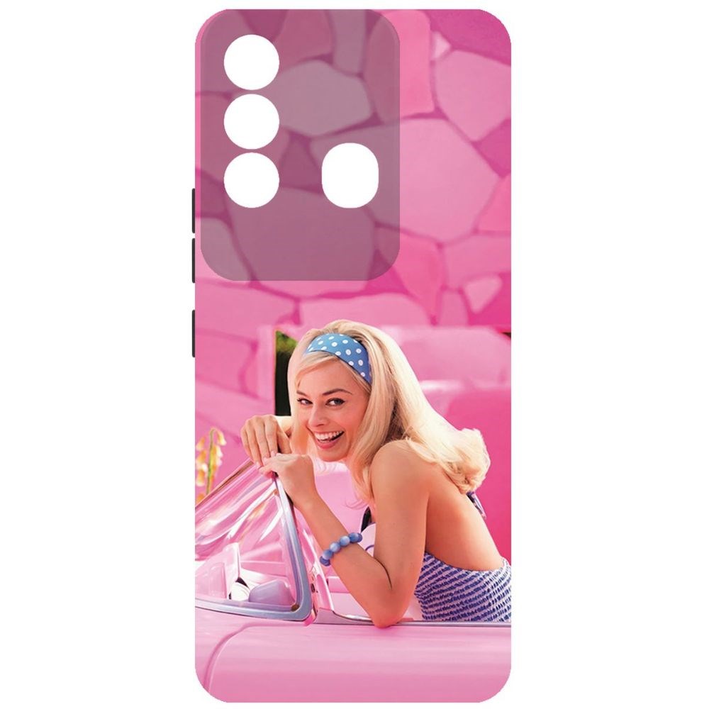 

Чехол-накладка Krutoff Soft Case Барби в розовом для Itel Vision 3 Plus черный