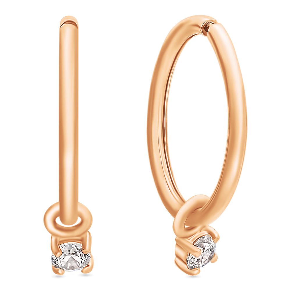 

Серьги из золота 585Gold 4300094928, фианит, 4300094928