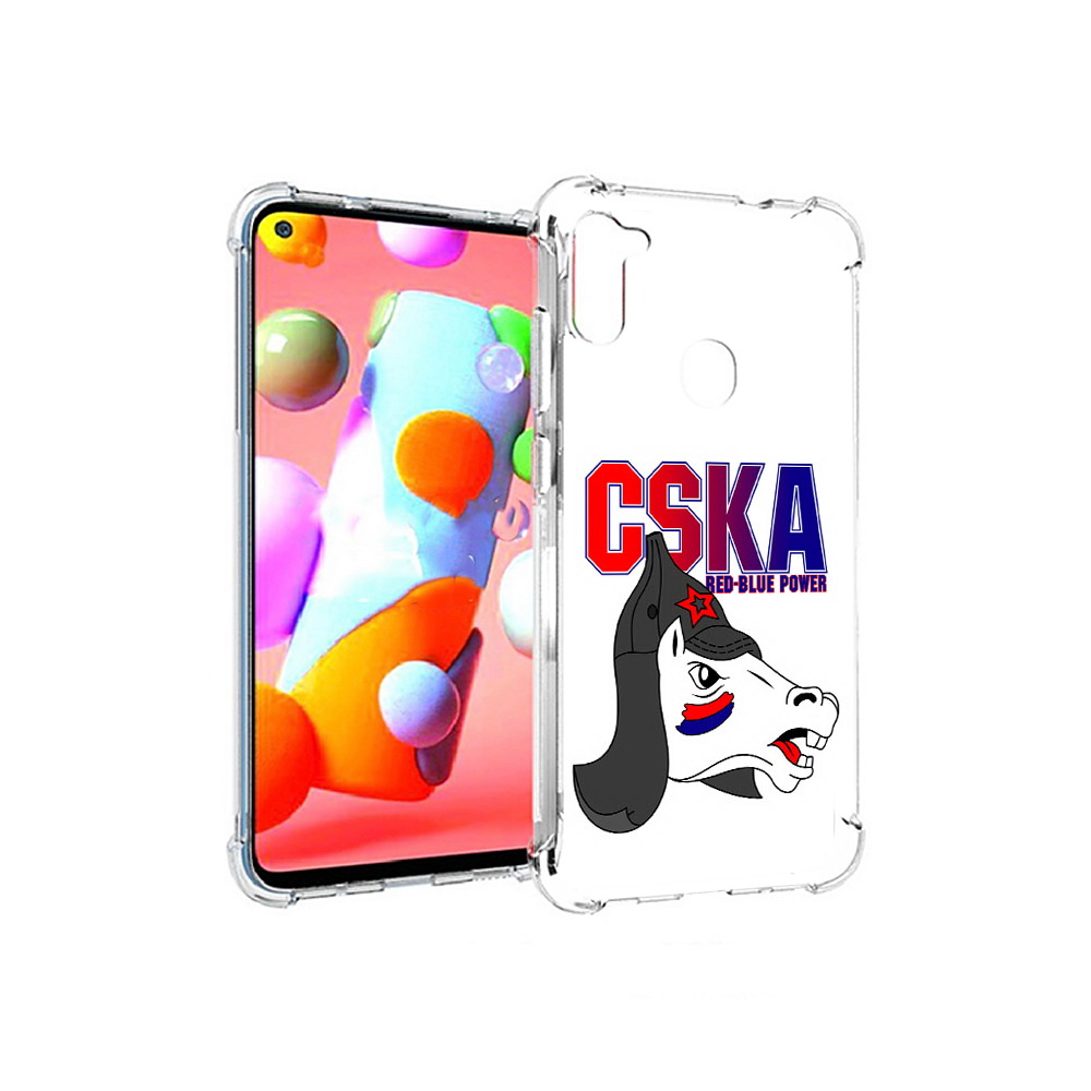 

Чехол MyPads Tocco для Samsung Galaxy A11 ФК ЦСК лошадка россия (PT149913.480.179), Прозрачный, Tocco
