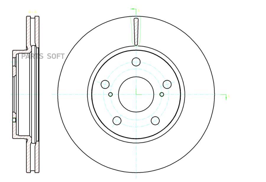 Диск тормозной вентилируемый G-brake GR-20650