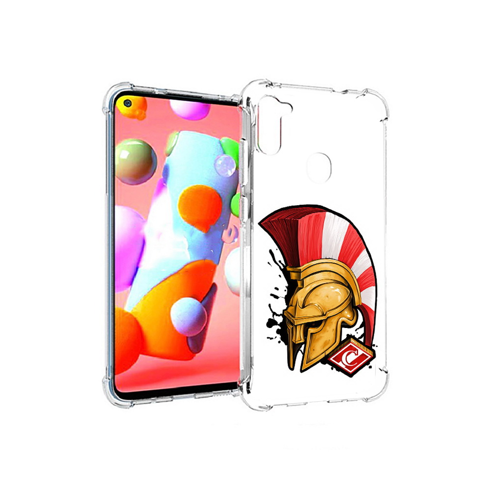 

Чехол MyPads Tocco для Samsung Galaxy A11 ФК спартак шлем (PT149913.480.185), Прозрачный, Tocco