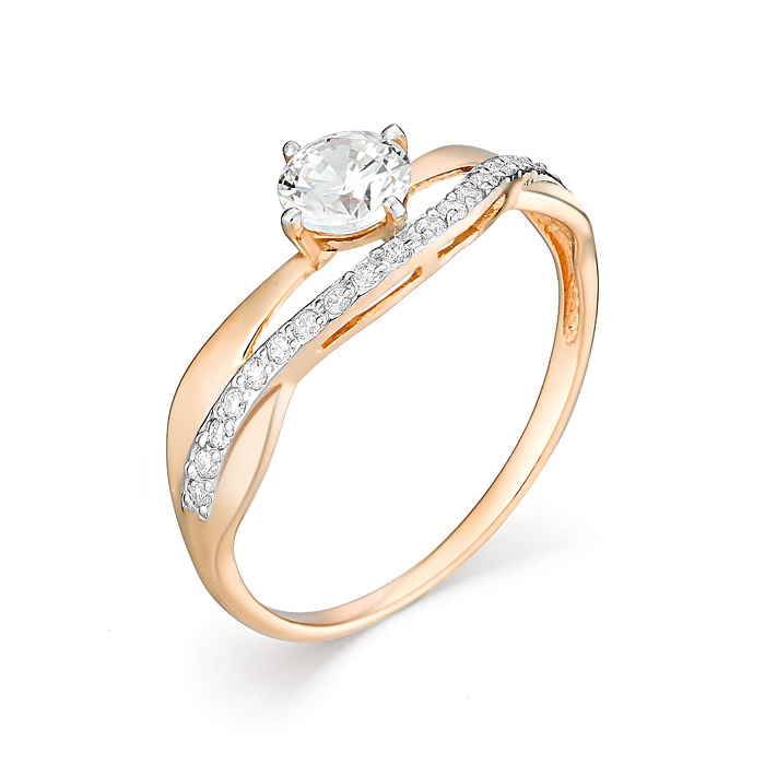 

Кольцо из золота р. , 585Gold 4300137641, фианит, 4300137641