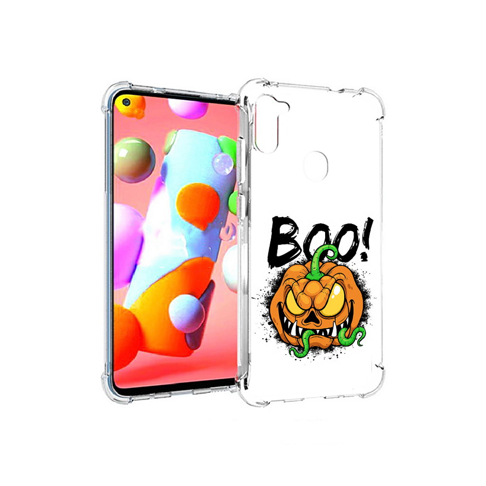 

Чехол MyPads Tocco для Samsung Galaxy A11 Хэллоуин бу (PT149913.480.193), Прозрачный, Tocco