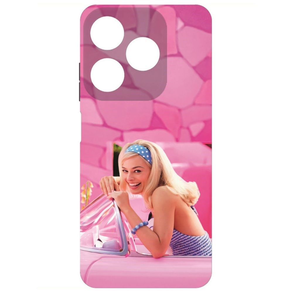 Чехол-накладка Krutoff Soft Case Барби в розовом для Tecno Spark 10 черный