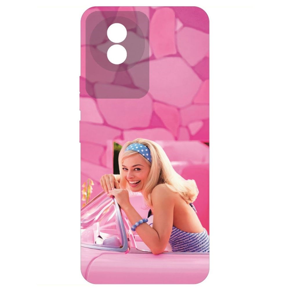 

Чехол-накладка Krutoff Soft Case Барби в розовом для Vivo Y02 черный
