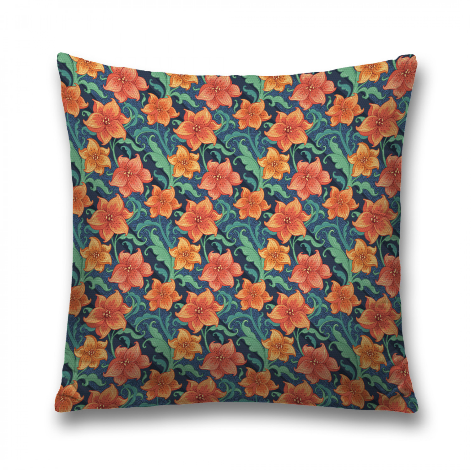 

Наволочка декоративная JoyArty "Декоративные лилии" на молнии, 45x45 см, Декоративные лилии