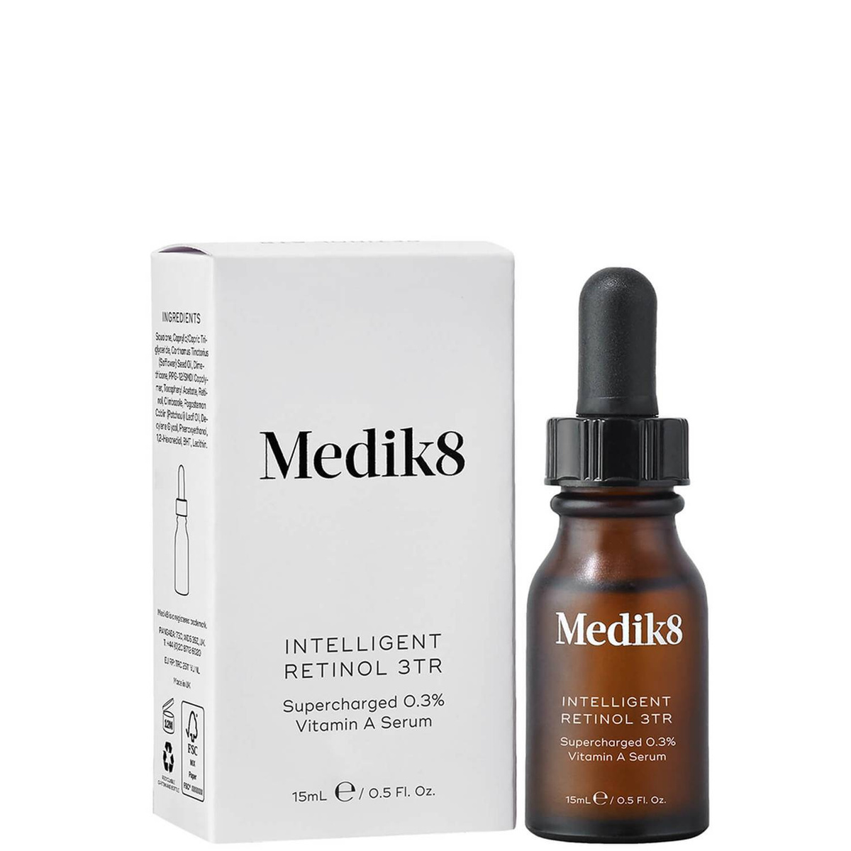

Антивозрастная сыворотка для лица Medik8 с витамином А (ретинол) 0,3% 15ml, Intelligent Retinol 3TR 15ml