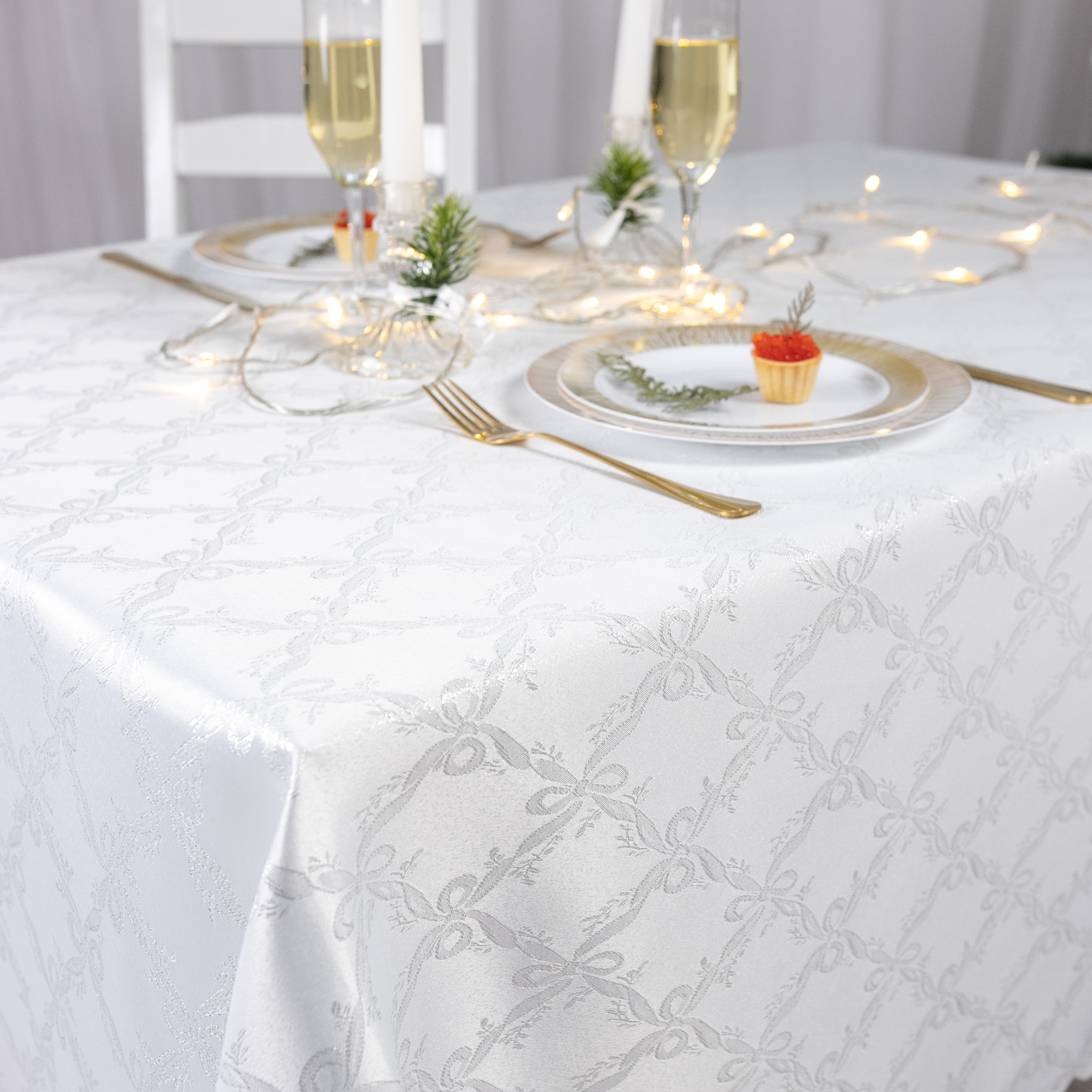 

Скатерть прямоугольная WELLNESS Бэль 150*180 см, Белый, Скатерть прямоугольная