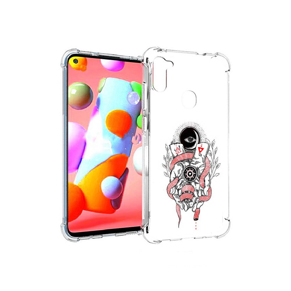 

Чехол MyPads Tocco для Samsung Galaxy A11 абстрация связанные руки (PT149913.480.213), Прозрачный, Tocco