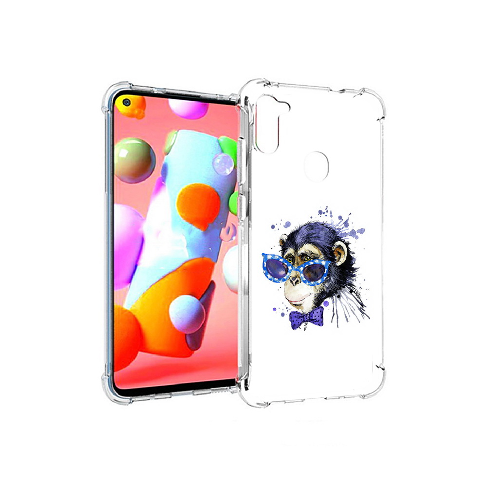 

Чехол MyPads Tocco для Samsung Galaxy A11 акварельная обезьяна (PT149913.480.216), Прозрачный, Tocco