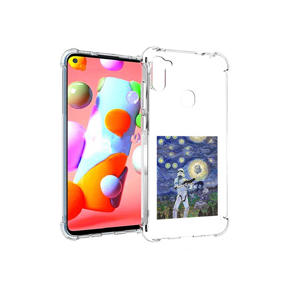 

Чехол MyPads Tocco для Samsung Galaxy A11 star wars звездная ночь (PT149913.480.23), Прозрачный, Tocco