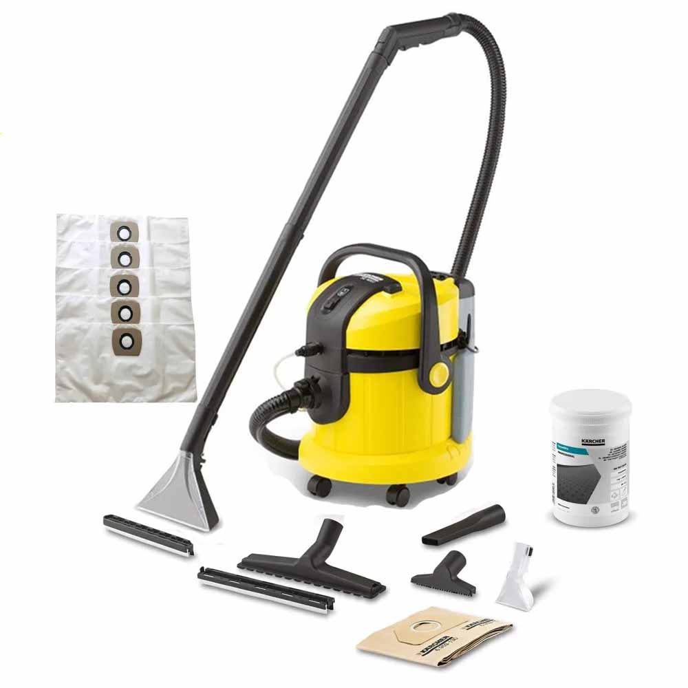 фото Пылесос karcher se 4002 + средство rm 760 и 5 фильтр-мешков желтый