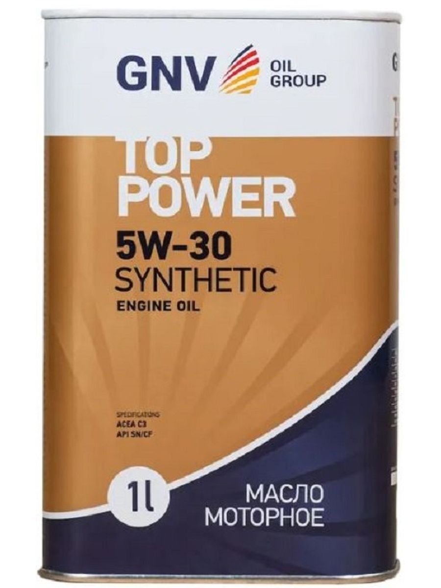 Моторное масло GNV синтетическое Top Power 5W30 1л
