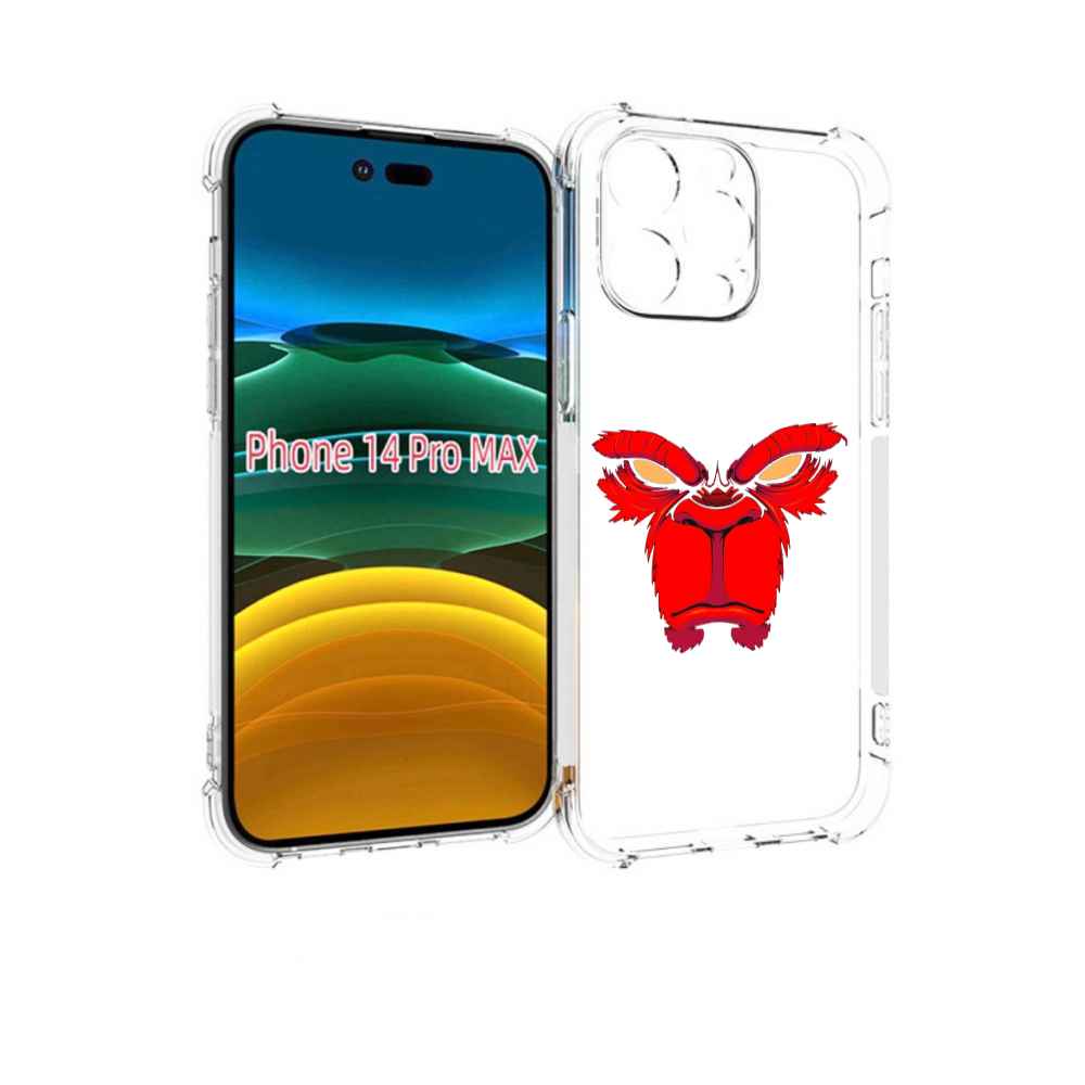 

Чехол MyPads красная обезьяна в темноте для iPhone 14 Pro Max, Прозрачный, Tocco
