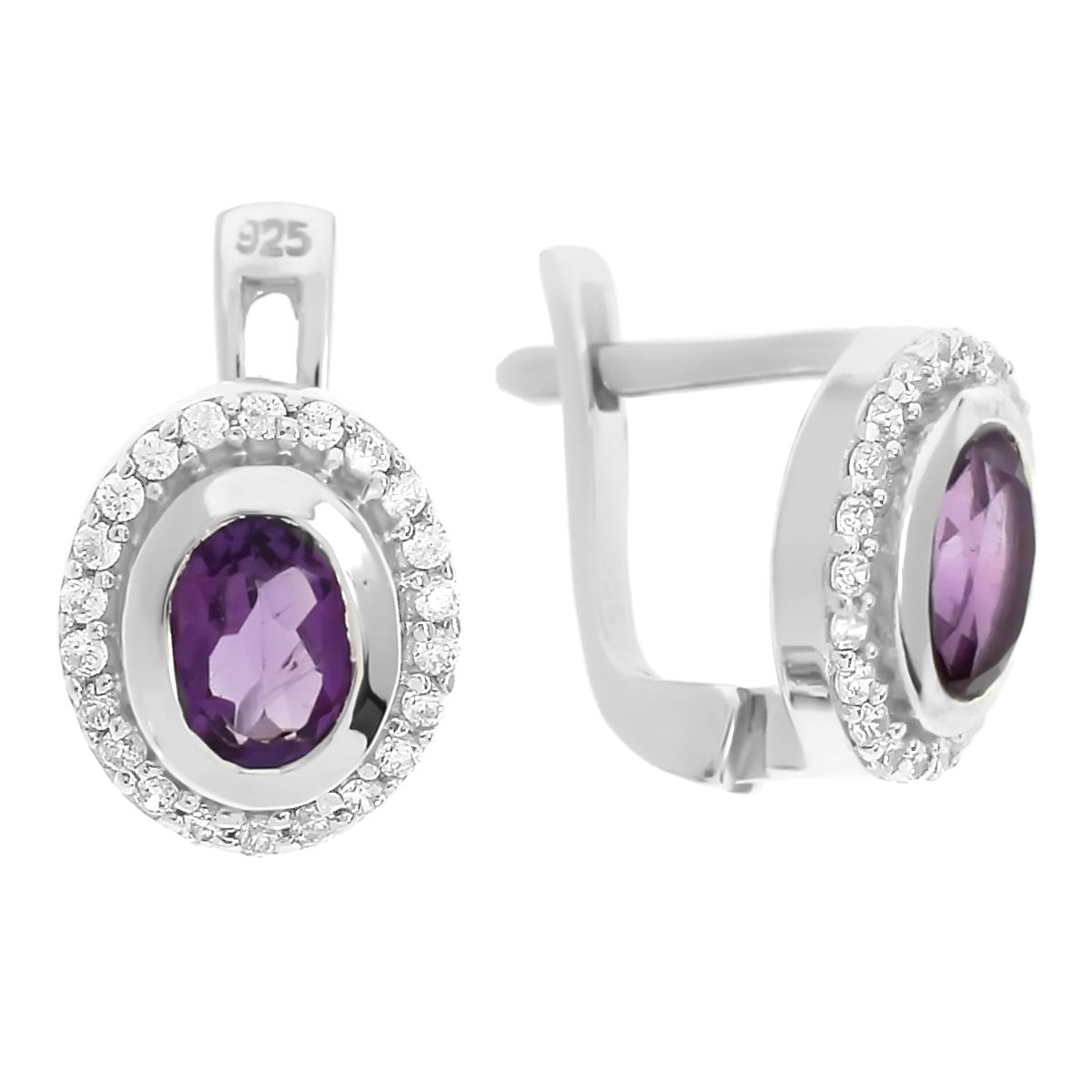 

Серьги из серебра Balex Jewellery 2410931560, аметист/фианит, 2410931560