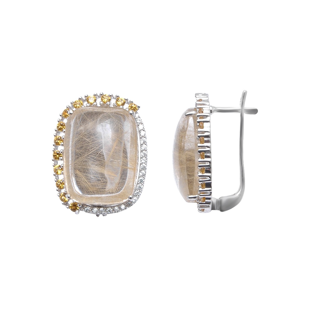 

Серьги женские из серебра Balex Jewellery 2410931592, кварц/цитрин