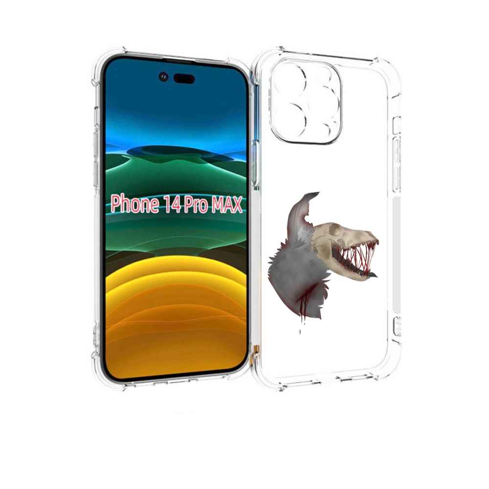 

Чехол MyPads кровавый-череп для iPhone 14 Pro Max, Прозрачный, Tocco