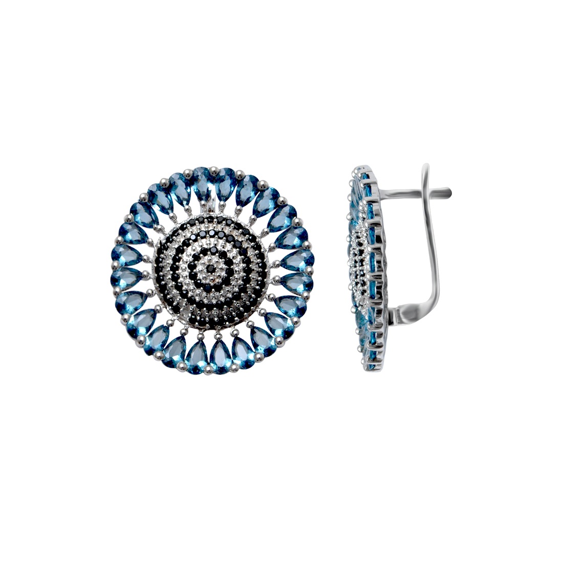 

Серьги женские из серебра Balex Jewellery 2410931595, топаз/шпинель